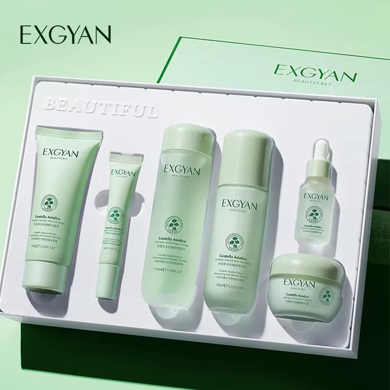 Centella Asiatica Polypeptide Skin Care Set Aloe Moisturizing Oil-Controlling Face Serum Cream Lotion Set Ascorbic Acid Essence