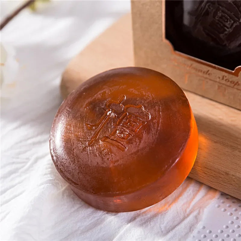 100G New Natural Sandalwood Essential Oil Soap Effective Herb Promote Sleep Essential Oil Facial Oil Control Cleansing Soap