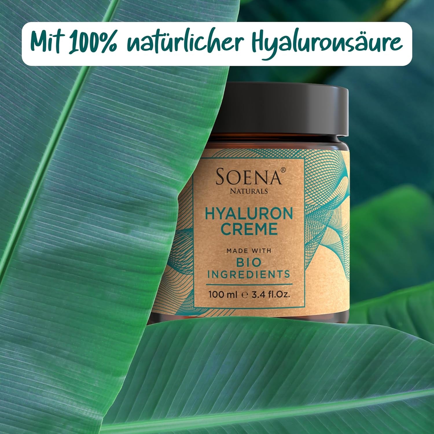 BIO Hyaluron Cream with Coenzyme Q10 | High-Dose Hyaluronic Acid | 4-in-1 Anti-Wrinkle Treatment - 100ml | Day & Night Moisturizer | Hydrating Hyaluronic Acid Cream