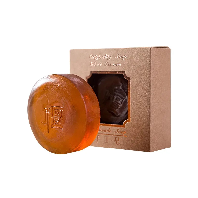 100G New Natural Sandalwood Essential Oil Soap Effective Herb Promote Sleep Essential Oil Facial Oil Control Cleansing Soap