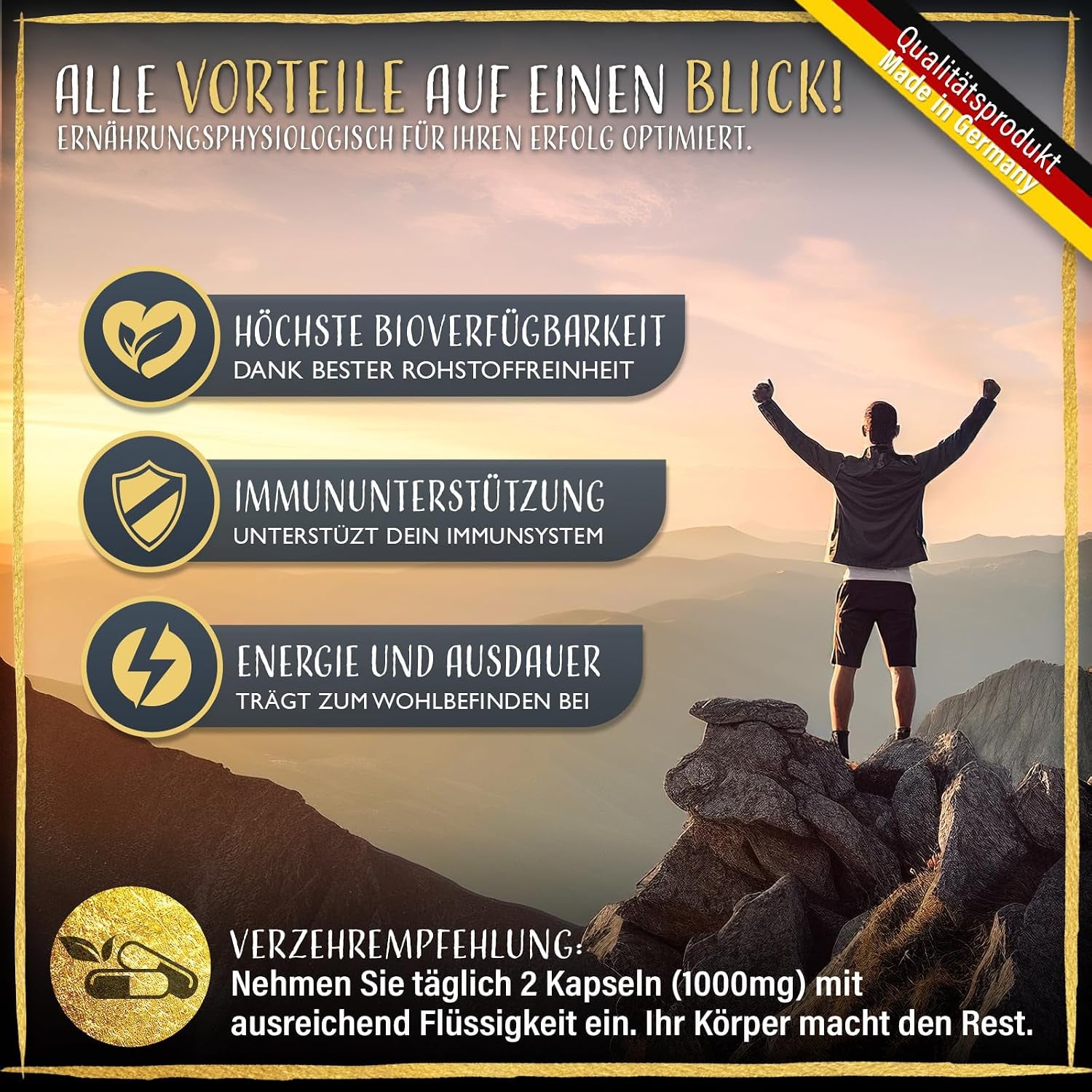 NEU: ® Mumijo Shilajit 1000 Mg, 50% Huminsäure, 12% Fulvinsäure - Original Kapseln Extra Hochdosiert Das Schwarze Gold Himalayas, Reich an Mineralien