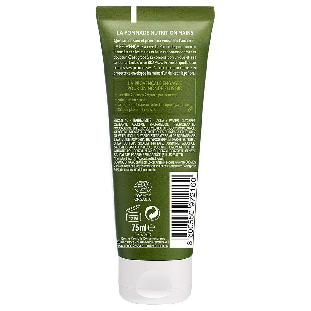 – La Salbe Nutrition Hände – Bio-Olivenöl AOC Provence – Für Trockene Haut – 75 Ml | Bio-Zertifiziert, Schützende Cremige Textur, Nährt Intensiv, Verleiht Komfort Und Geschmeidigkeit