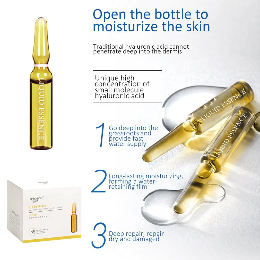 28 Bottle/Set Fullerene Hyaluronic Acid Ampoule Face Serum Shrink Pores Anti-Ance Nicotinamide Whitening Moisturizing Wrinkle