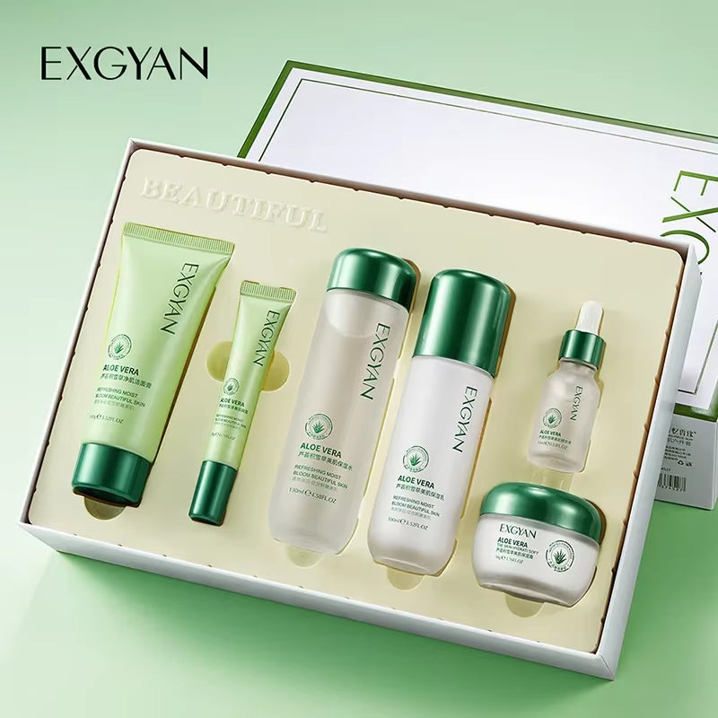 Centella Asiatica Polypeptide Skin Care Set Aloe Moisturizing Oil-Controlling Face Serum Cream Lotion Set Ascorbic Acid Essence