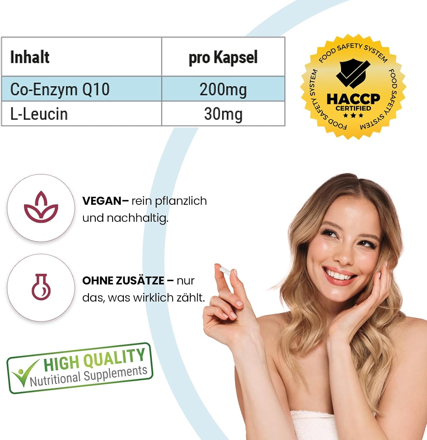 Co-Enzym Q10 200Mg - 60 Kapseln Ubichinon Für 60 Tage - 100% Vegan - Hochdosiert | Qualität Aus Deutschland Von Vive Supplements