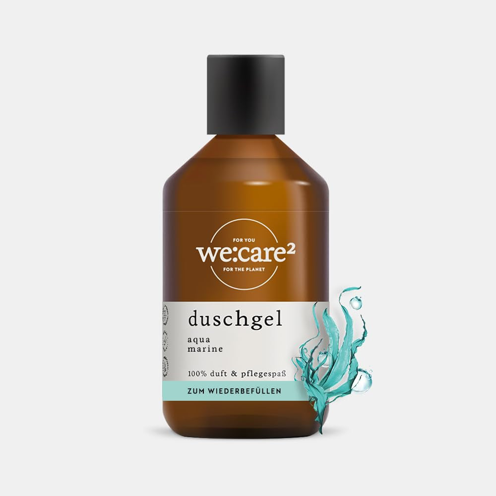 We:Care² Duschgel 250Ml Aqua/Marine - Bodywash Frauen | Nachhaltiges & Veganes Duschgel Ohne Silikone, Parabene & Mikroplastik - Ph Neutral Shower Gel Damen