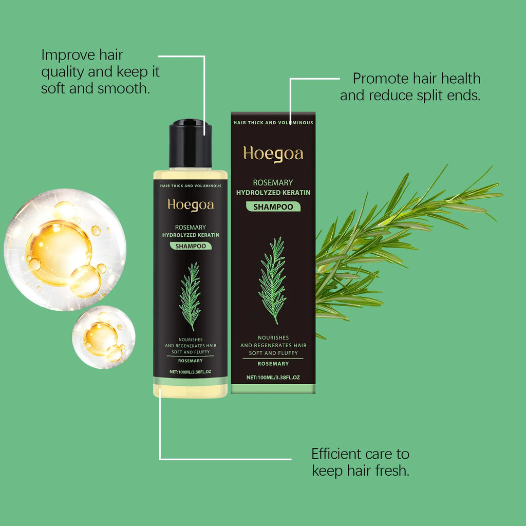 Rosemary Mint Shampoo for Hair Thickness Natural Herbal Volumizing Shampoo for Oily Scalp Strengthening & Repairing Hair Care