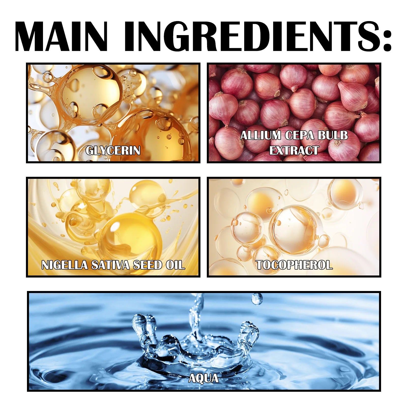 EELHOE Red Onion Shampoo Black Seed Oil for Hair anti Dandruff Hair Shampoo Scalp Cleansing Refreshing Hair Oil Control Shampoo