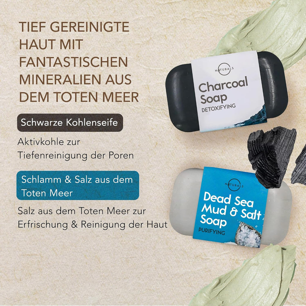 O Naturals 6 Stück Seifen Duschgel Naturkosmetic Stück 100% Bio Und Vegan Feste Dusche- Handseife, Gesichtsseife Und Körperseife- Männer Und Frauen