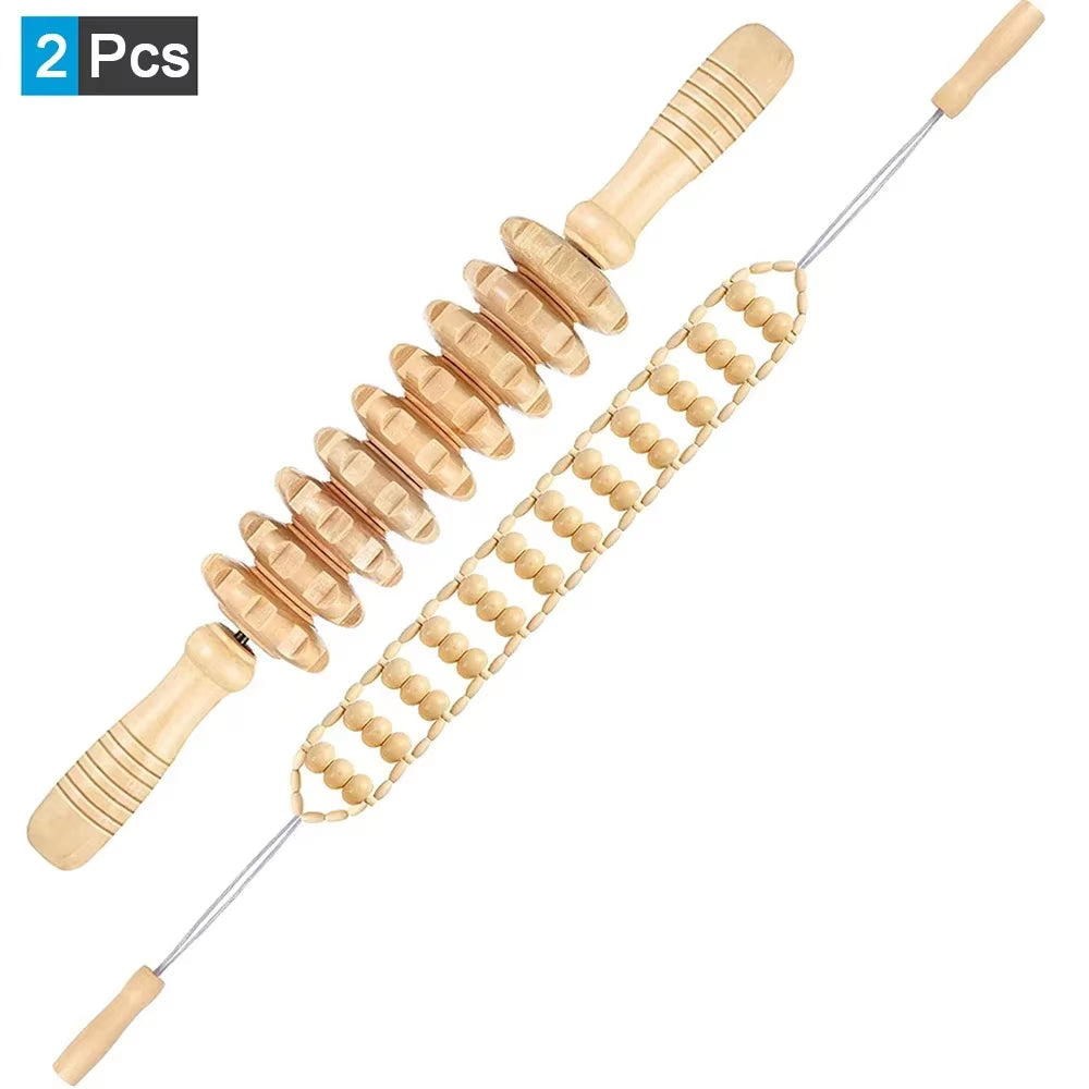Wood Therapy Massage Tools Wooden Guasha Tool anti Cellulite Massage Roller Tool Handheld Cellulite Massage Wooden Cube Massager