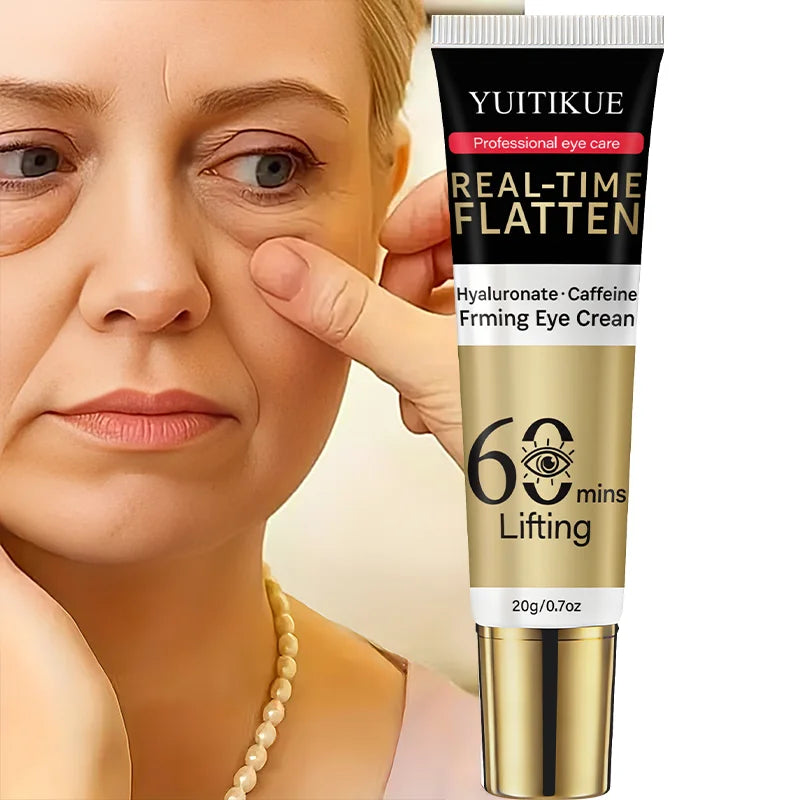 60 Min Eye Lift Cream 20G - Hyaluronate & Caffeine, Real-Time Flatten, Refreshing & Fast Absorption, All Skin Types