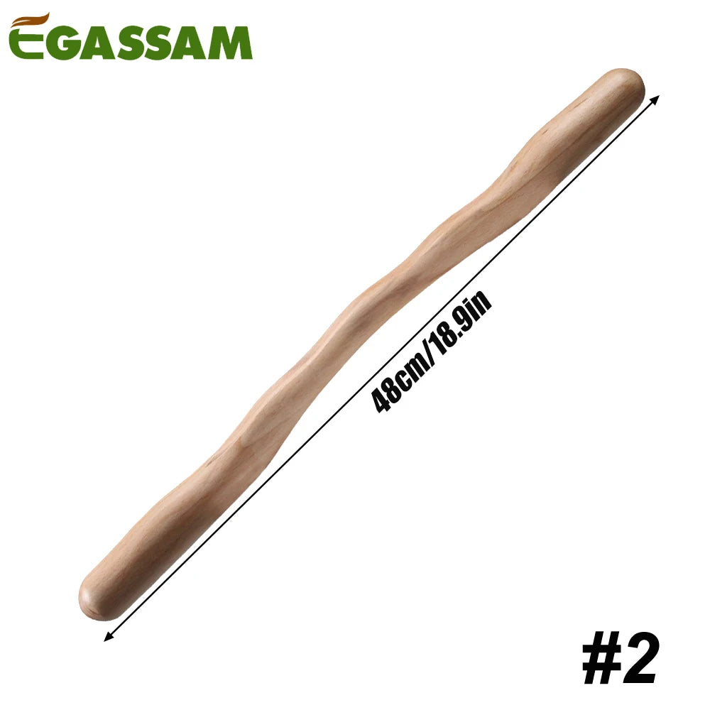 1Pcs Natural Wood Scraping Massage Stick Body Massage SPA Therapy Tool Point Treatment Guasha Relaxation Massage Stick