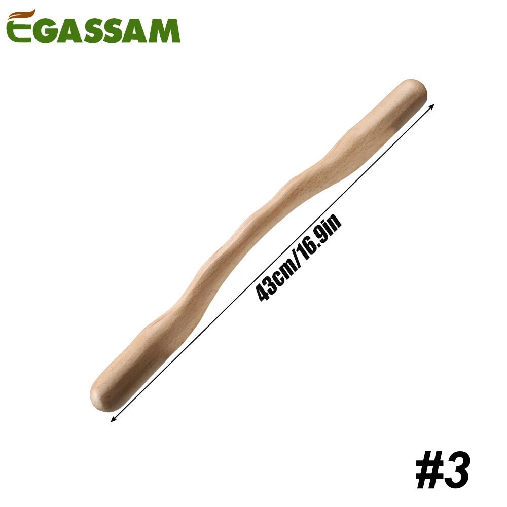 1Pcs Natural Wood Scraping Massage Stick Body Massage SPA Therapy Tool Point Treatment Guasha Relaxation Massage Stick