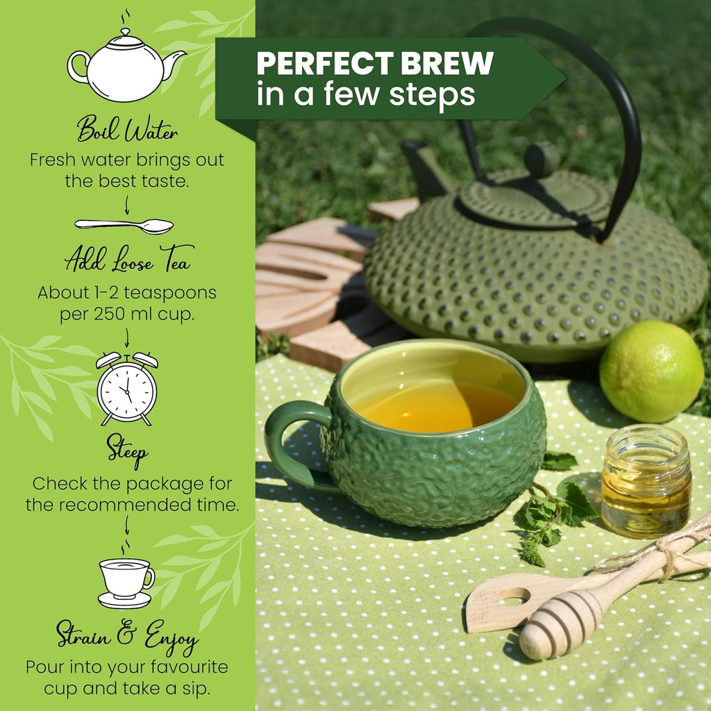 Alpi Nature Zitronenmelisse Tee 125G, Melissenblätter Getrocknet | Melissentee, Tee Lose, Lemon Balm Tea, Melissa Officinalis Kräutertee
