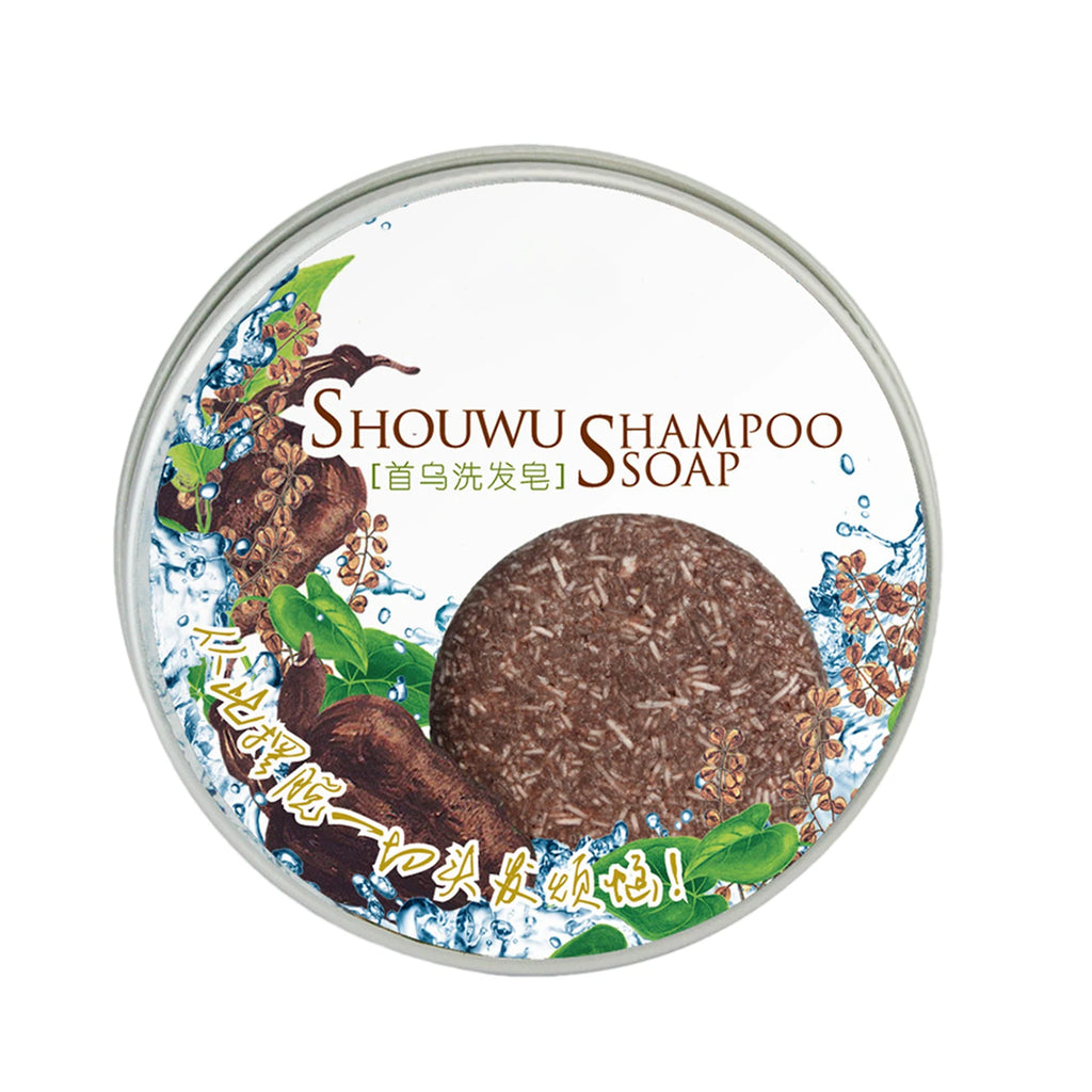 Polygonum Hair Darkening Shampoo Soap Bar Repair Gray White Hair Color to Black Shampoo Soap Hair Nourishing Shampoo Soap Bar