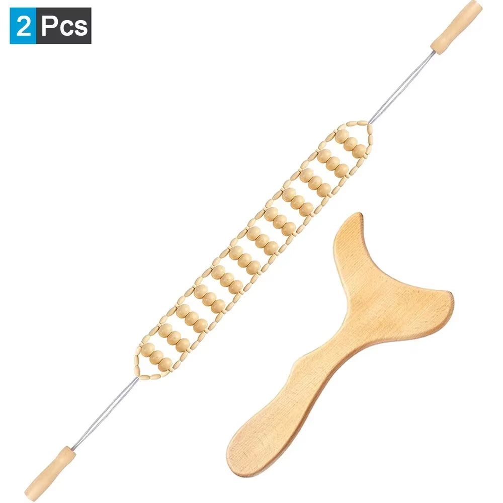 Wood Therapy Massage Tools Wooden Guasha Tool anti Cellulite Massage Roller Tool Handheld Cellulite Massage Wooden Cube Massager