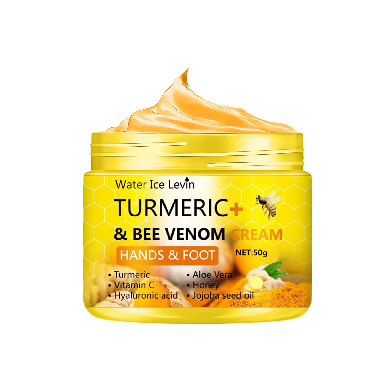 Turmeric Bee Venom Anti-Drying Crack Foot Cream Hand Cracked Repair Skin Removal Care Cream Dead Feet Hand Skin 50G