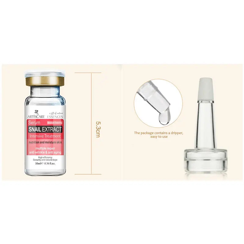 Snail Serum 3Pcs Moisturizing Repair Face Brighten Hydrating Aging Acne Treatment Blackhead Face Cream