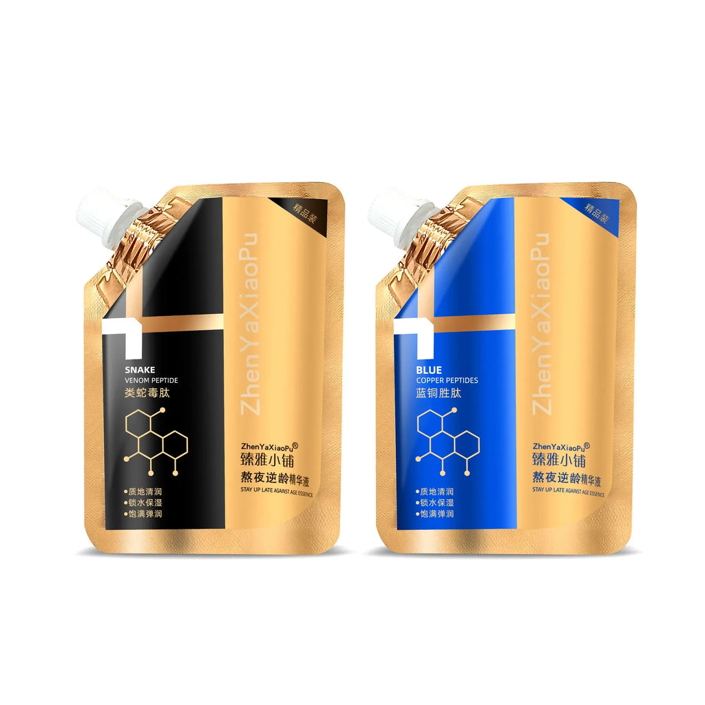 100Ml Blue Copper Peptide Facial Serum anti Wrinkle Fine Lines Snake Venom Peptide Essence