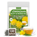 Löwenzahntee Löwenzahnwurzel 100 Teebeutel, Dandelion Root Leaf Tea 100% Natürlich Und Ohne Zusatzstoffe