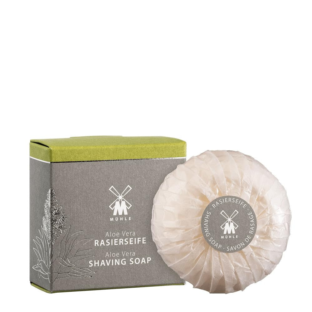 MÜHLE Rasierseife - Hochwertige Rasurseife Mit Aloe Vera Für Sensible Haut - Vegan, Sanft & Pflegend - 65G