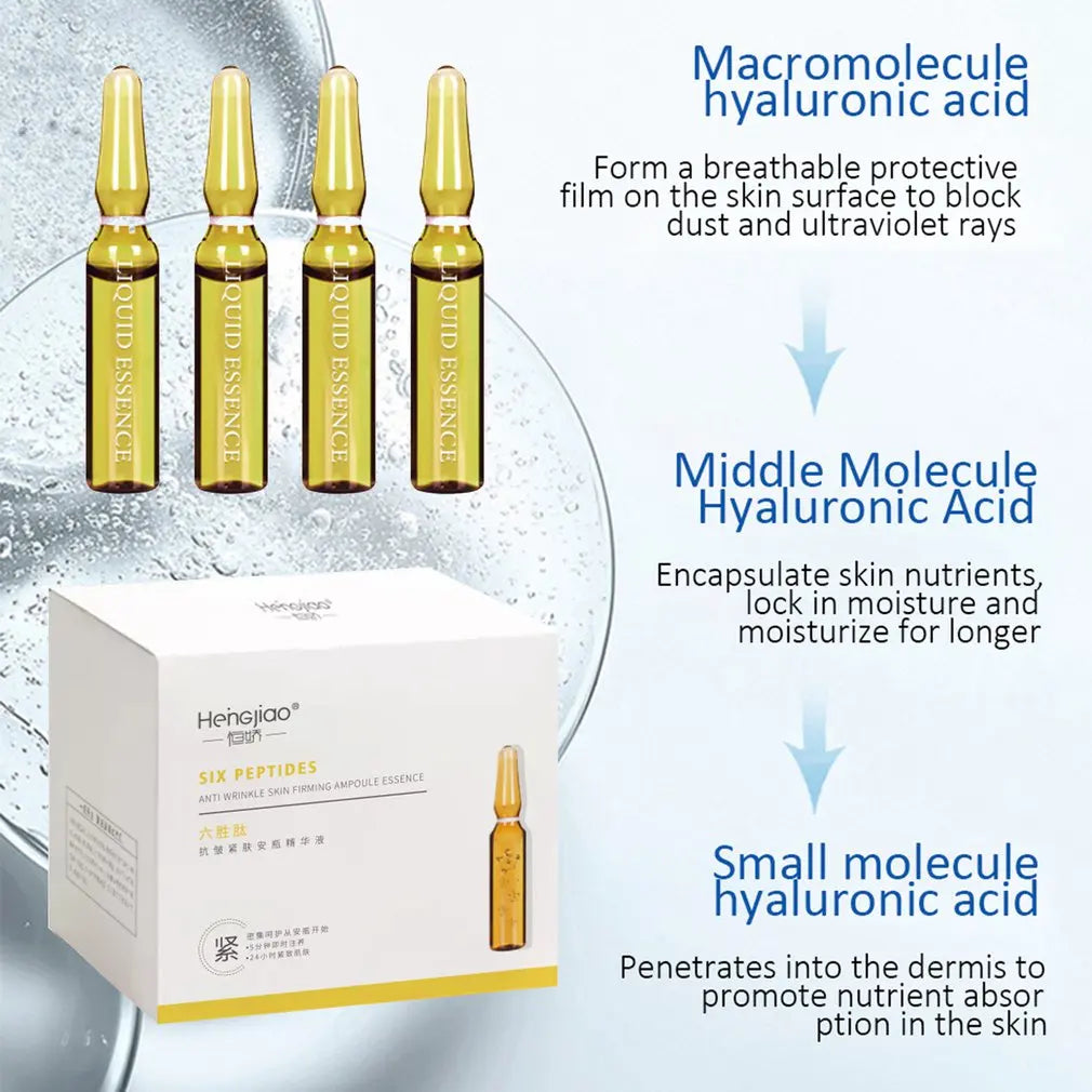 28 Bottle/Set Fullerene Hyaluronic Acid Ampoule Face Serum Shrink Pores Anti-Ance Nicotinamide Whitening Moisturizing Wrinkle