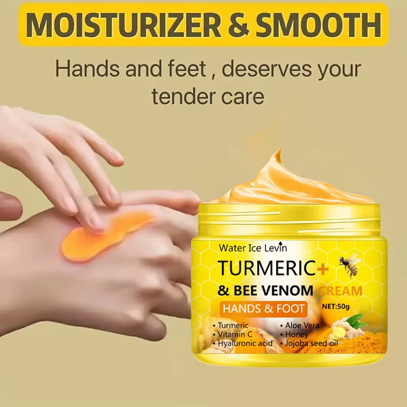 Turmeric Bee Venom Anti-Drying Crack Foot Cream Hand Cracked Repair Skin Removal Care Cream Dead Feet Hand Skin 50G