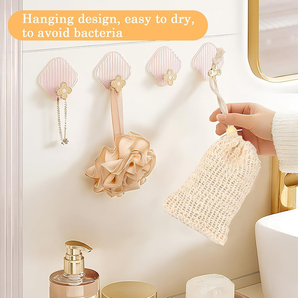 4 Stück Seifensäckchen, Sisal Seifenbeutel, Naturprodukt Beige Seifen Säckchen, Kordelzug Massage Seifensack,Gut Zum Bade, Einfach Für Die Reise