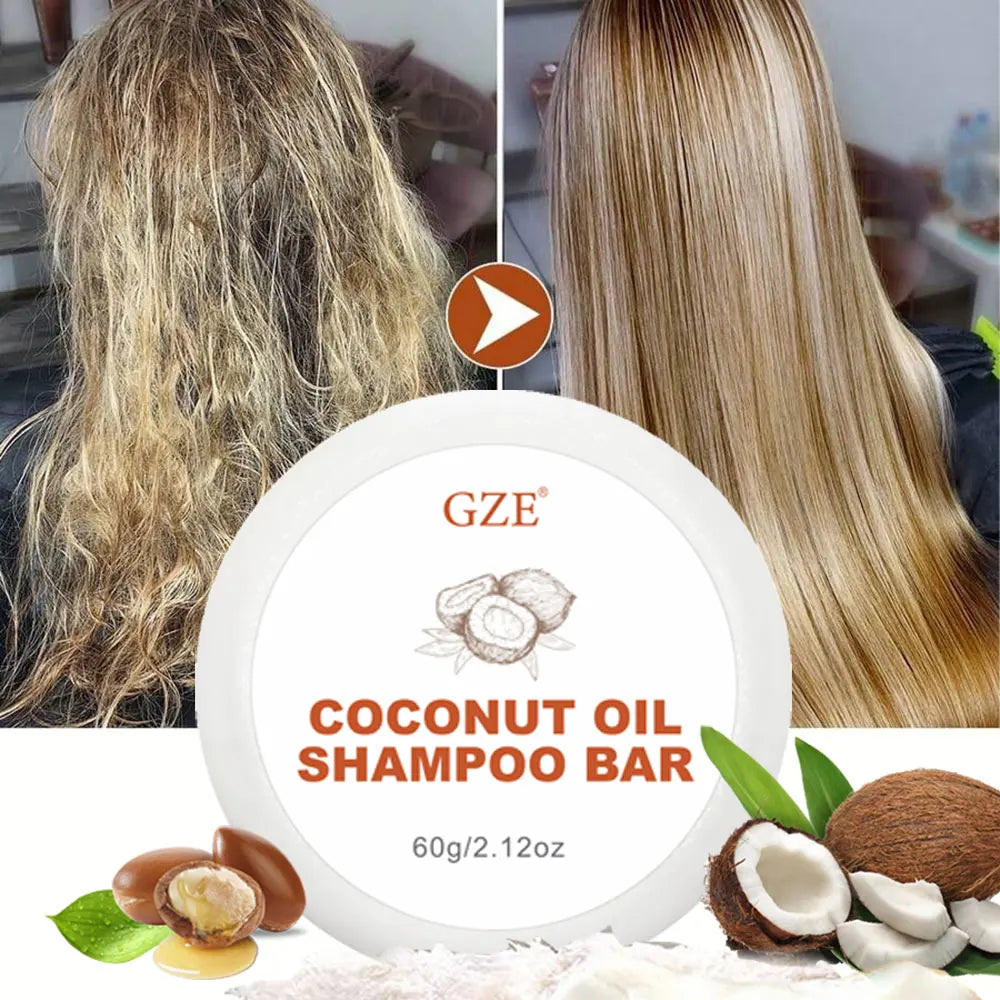 Coconut Oil Shampoo Bar, Moisturizing Bar Shampoo for Dry Hair