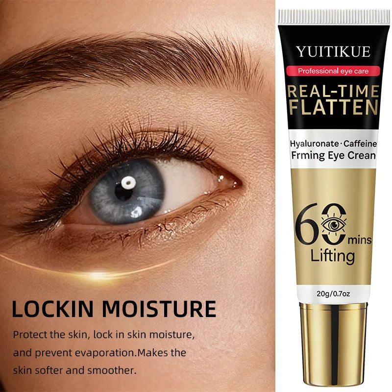 60 Min Eye Lift Cream 20G - Hyaluronate & Caffeine, Real-Time Flatten, Refreshing & Fast Absorption, All Skin Types