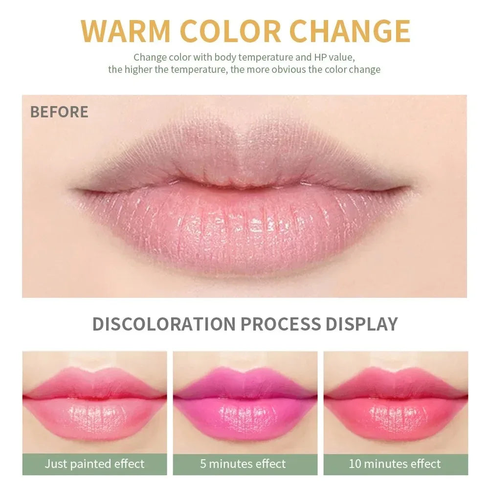 Aloe Vera Temperature Color Change Lipstick Moisturizing Lip Balm Long Lasting Waterproof Nourishing Lip Korean Makeup Cosmetics