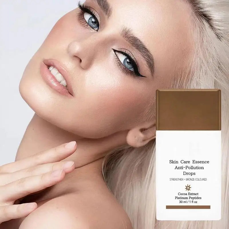 30Ml Self Tanning Essence Natural Glow Skin Color Tanning Essence Bronzer Drops Face Body Tanning Booster Self Tanner Drops