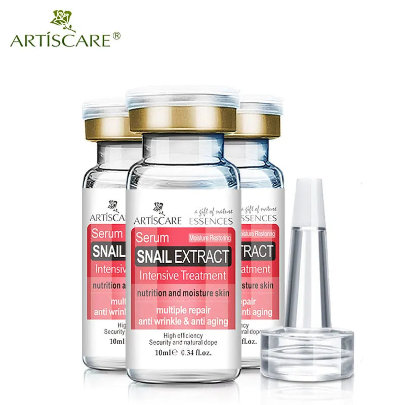 Snail Serum 3Pcs Moisturizing Repair Face Brighten Hydrating Aging Acne Treatment Blackhead Face Cream