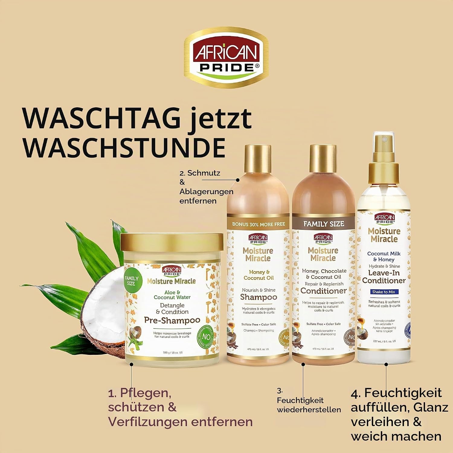 Moisture Miracle Honey, Chocolate & Coconut Oil Conditioner 354Ml