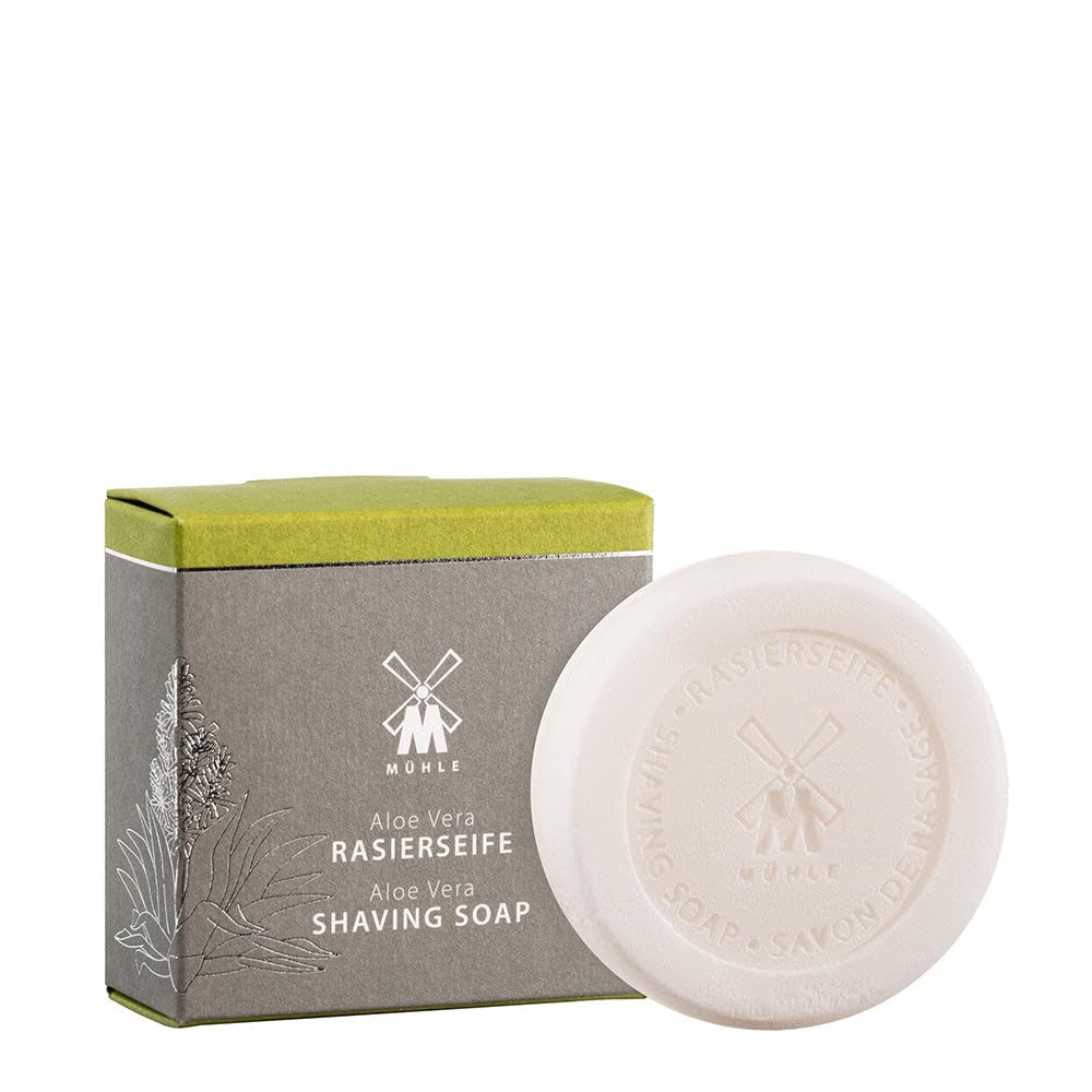 MÜHLE Rasierseife - Hochwertige Rasurseife Mit Aloe Vera Für Sensible Haut - Vegan, Sanft & Pflegend - 65G