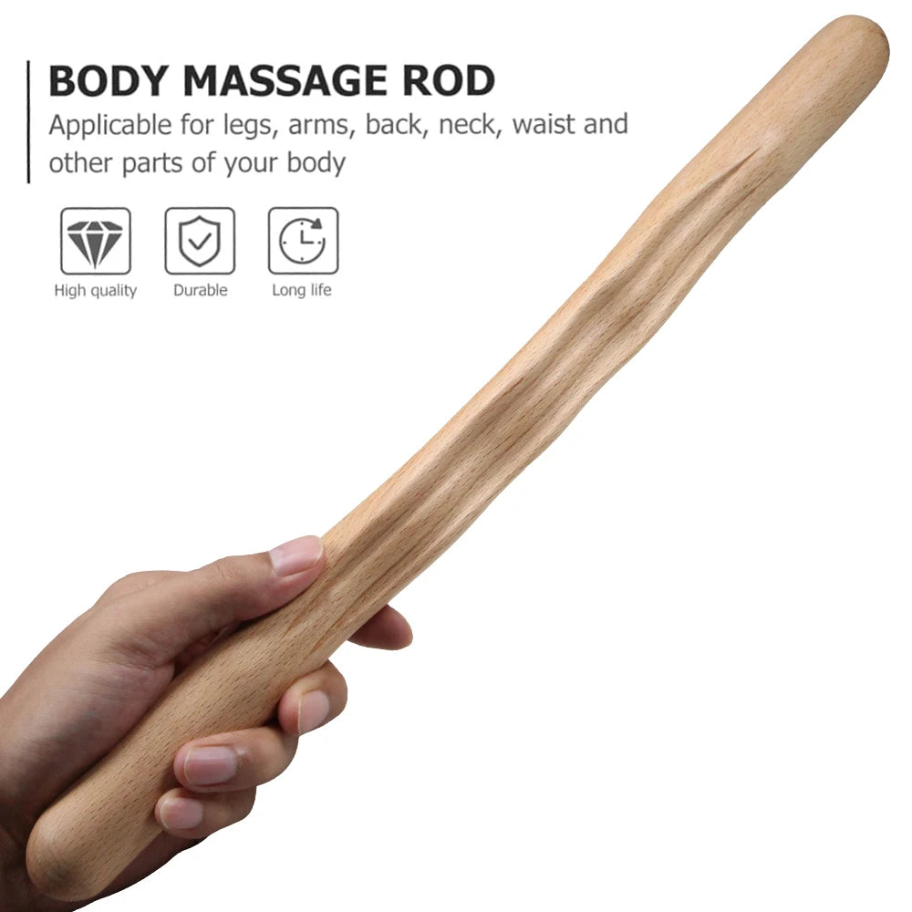 1Pcs Natural Wood Scraping Massage Stick Body Massage SPA Therapy Tool Point Treatment Guasha Relaxation Massage Stick