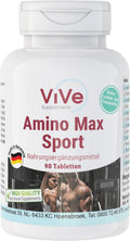 Amino Max Sport - 90 Tabletten - 13 Aminosäuren Pro Tablette - Inklusive Aller Essenzieller Aminos - Hochdosiert | Qualität Aus Deutschland Von Vive Supplements