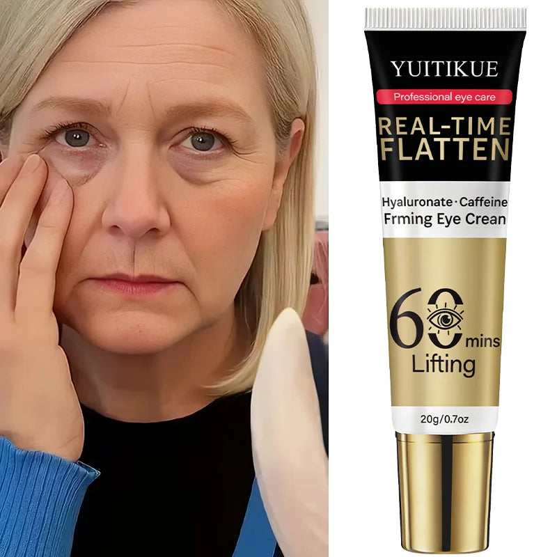 60 Min Eye Lift Cream 20G - Hyaluronate & Caffeine, Real-Time Flatten, Refreshing & Fast Absorption, All Skin Types