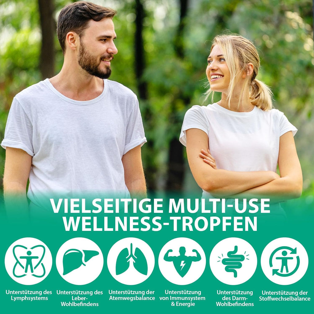 Lymphdrainage Tropfen 21-In-1 – 6000 Mg Liposomale Lymphsystem Unterstützung Mit Echinacea & Löwenzahn – Flüssiges Kräuter-Supplement Zur Unterstützung Von Immunsystem & Natürlicher Reinigung – 60 Ml