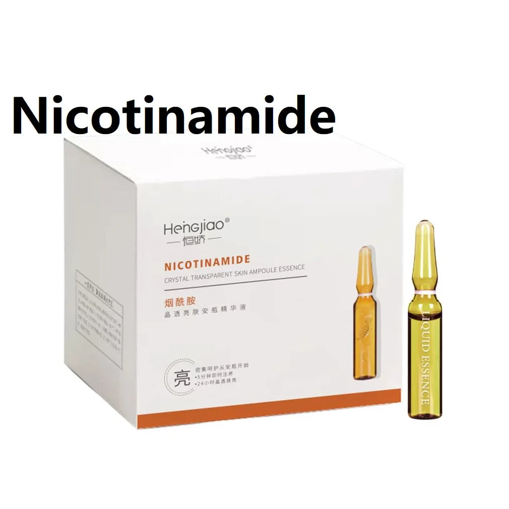 28 Bottle/Set Fullerene Hyaluronic Acid Ampoule Face Serum Shrink Pores Anti-Ance Nicotinamide Whitening Moisturizing Wrinkle
