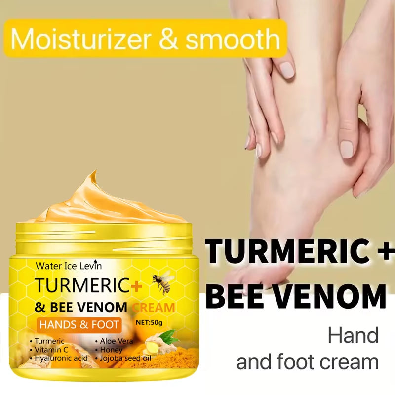 Turmeric Bee Venom Anti-Drying Crack Foot Cream Hand Cracked Repair Skin Removal Care Cream Dead Feet Hand Skin 50G