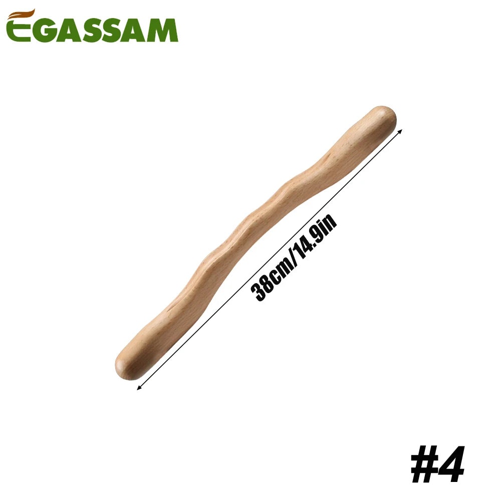 1Pcs Natural Wood Scraping Massage Stick Body Massage SPA Therapy Tool Point Treatment Guasha Relaxation Massage Stick