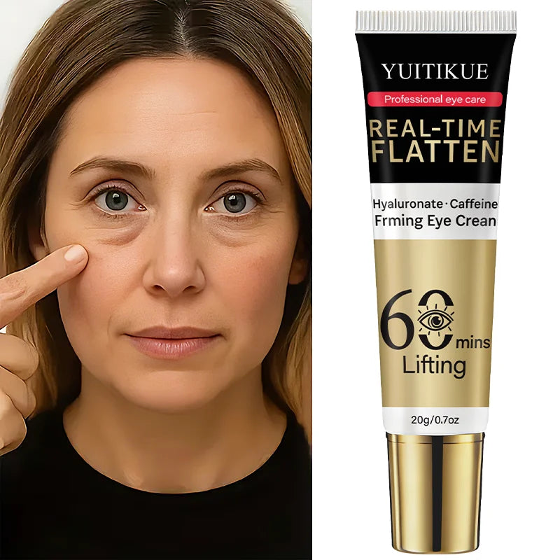 60 Min Eye Lift Cream 20G - Hyaluronate & Caffeine, Real-Time Flatten, Refreshing & Fast Absorption, All Skin Types
