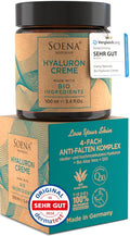 BIO Hyaluron Cream with Coenzyme Q10 | High-Dose Hyaluronic Acid | 4-in-1 Anti-Wrinkle Treatment - 100ml | Day & Night Moisturizer | Hydrating Hyaluronic Acid Cream