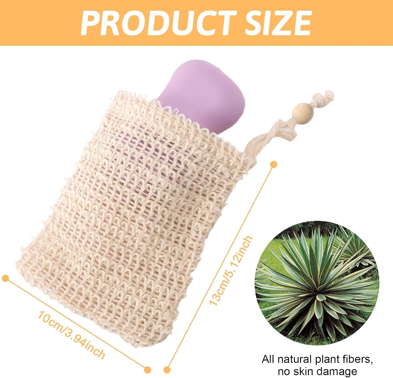 4 Stück Seifensäckchen, Sisal Seifenbeutel, Naturprodukt Beige Seifen Säckchen, Kordelzug Massage Seifensack,Gut Zum Bade, Einfach Für Die Reise