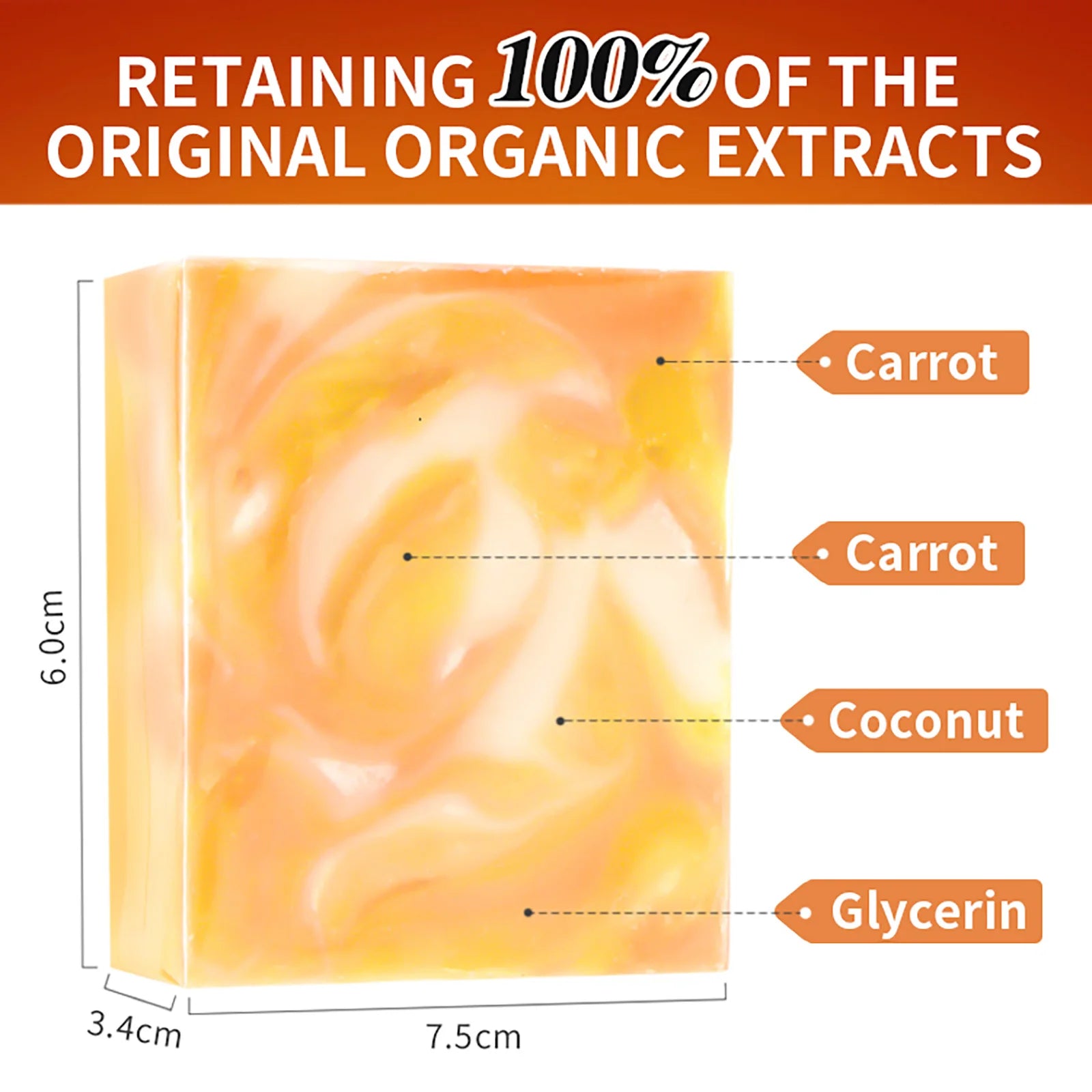 Bio-Seife mit Karotte und Papaya – 150 g