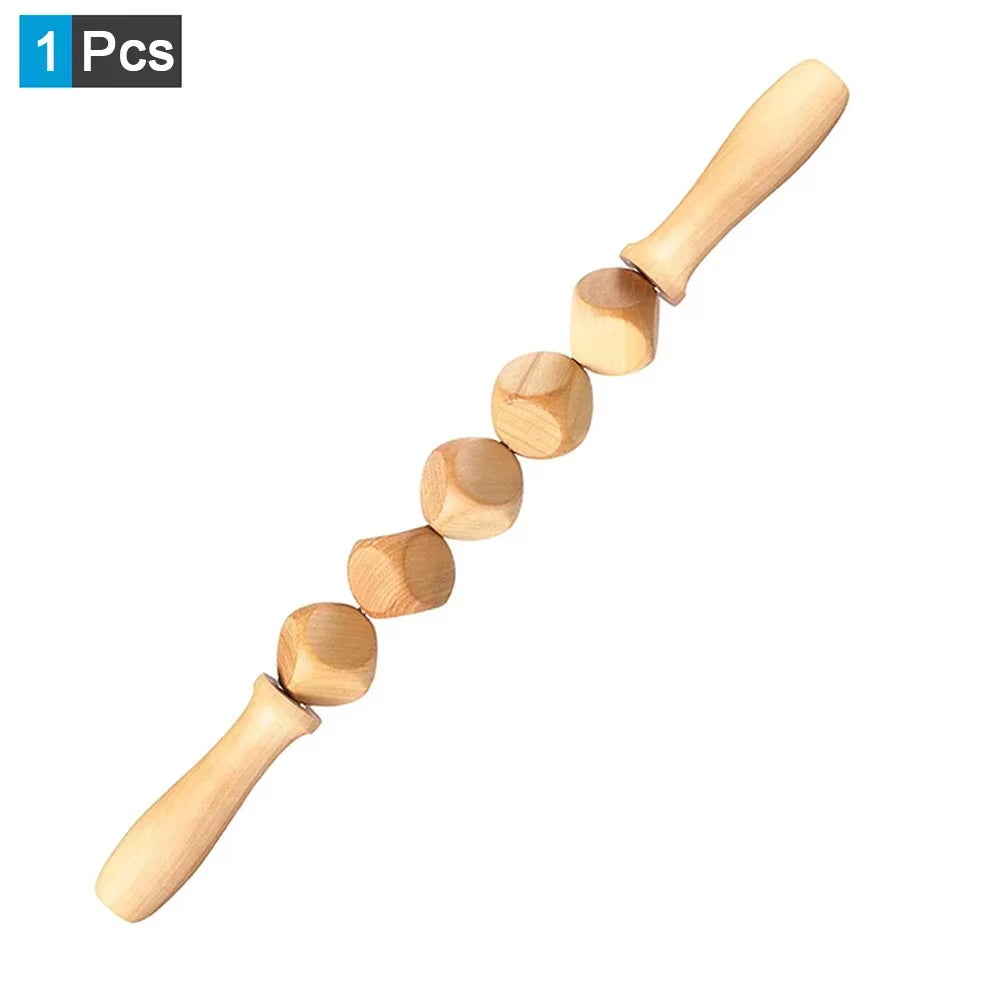 Wood Therapy Massage Tools Wooden Guasha Tool anti Cellulite Massage Roller Tool Handheld Cellulite Massage Wooden Cube Massager