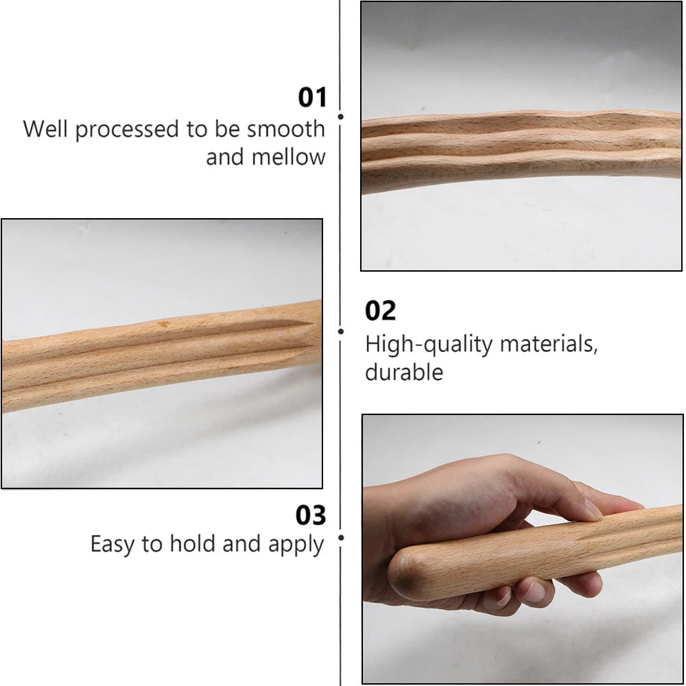 1Pcs Natural Wood Scraping Massage Stick Body Massage SPA Therapy Tool Point Treatment Guasha Relaxation Massage Stick